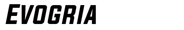 Evogria font preview
